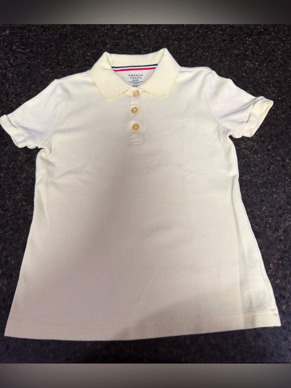 French Toast Yellow School Uniform Polo Embroidered Collar Soft Girls Shirt Top